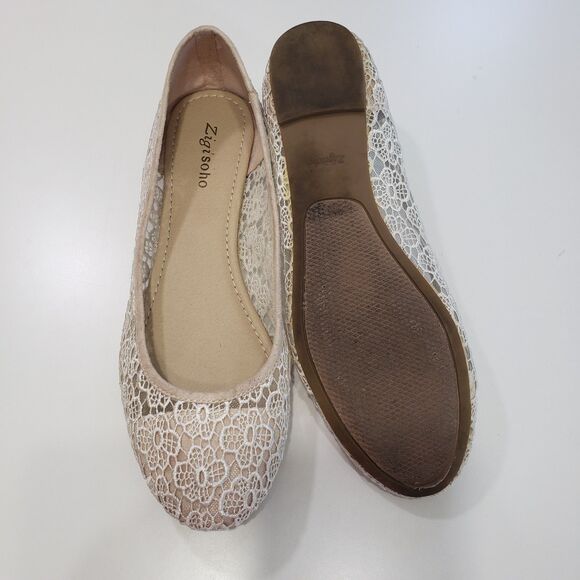 Zigisoho Halle Women's Lace Style Flats, Size 11 - Picture 4 of 5